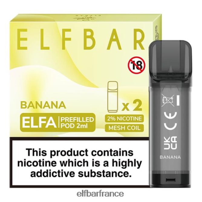 046VN4105 elfbar elfa dosette préremplie - 2 ml - 20 mg (paquet de 2) banane