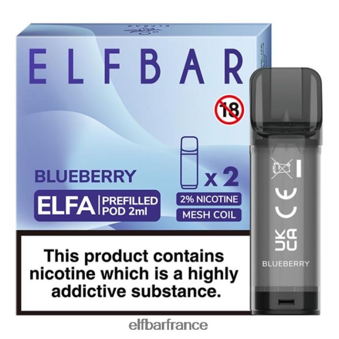 046VN4106 elfbar elfa dosette préremplie - 2 ml - 20 mg (paquet de 2) myrtille