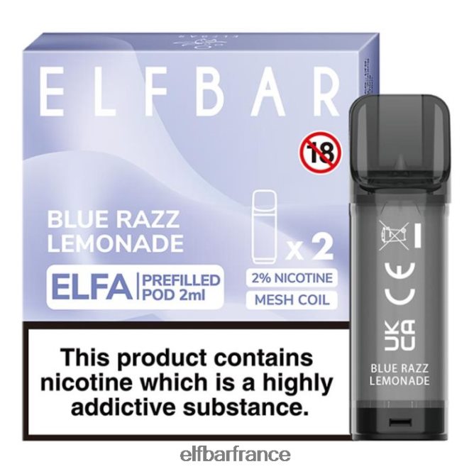 046VN4119 elfbar elfa dosette préremplie - 2 ml - 20 mg (paquet de 2) limonade bleue