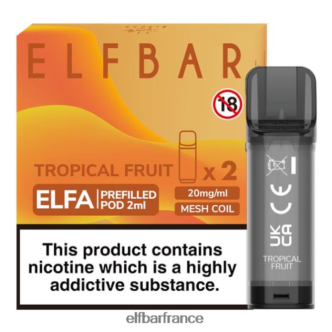 046VN4120 elfbar elfa dosette préremplie - 2 ml - 20 mg (paquet de 2) Fruit exotique