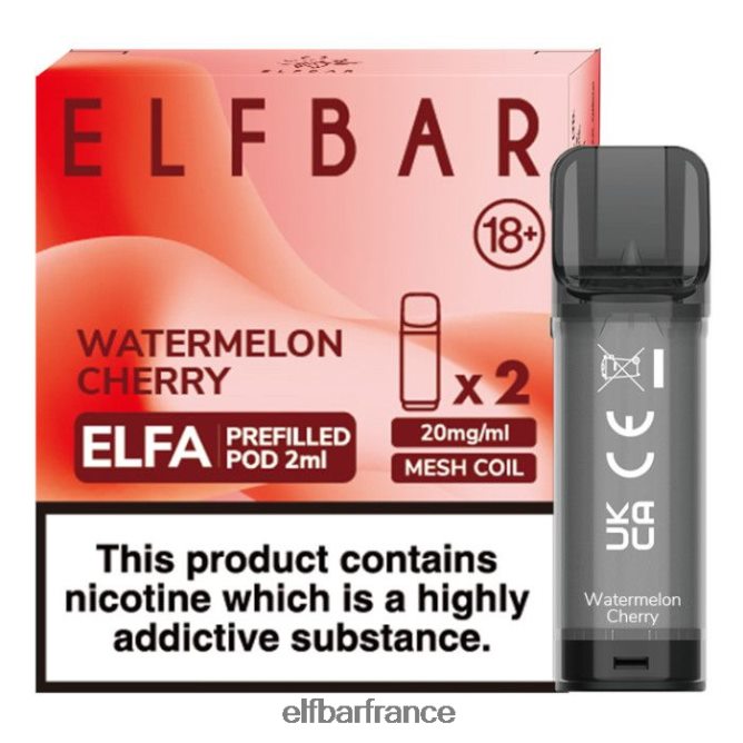 046VN4121 elfbar elfa dosette préremplie - 2 ml - 20 mg (paquet de 2) cerise pastèque