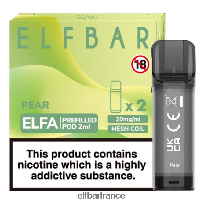 046VN4123 elfbar elfa dosette préremplie - 2 ml - 20 mg (paquet de 2) poire