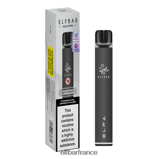 046VN468 kit pod elfbar elfa pro - rechargeable dosette préremplie de limonade razz noire + bleue