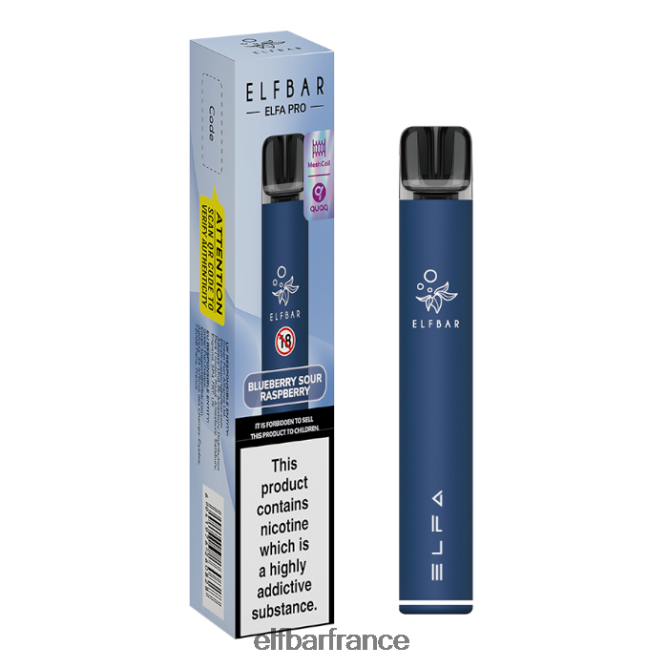 046VN469 kit pod elfbar elfa pro - rechargeable dosette préremplie bleu marine + myrtille acidulée