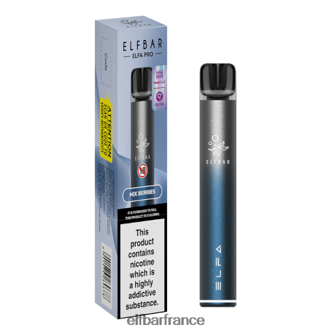 046VN470 kit pod elfbar elfa pro - rechargeable dosette préremplie bleu crépuscule + baies mélangées