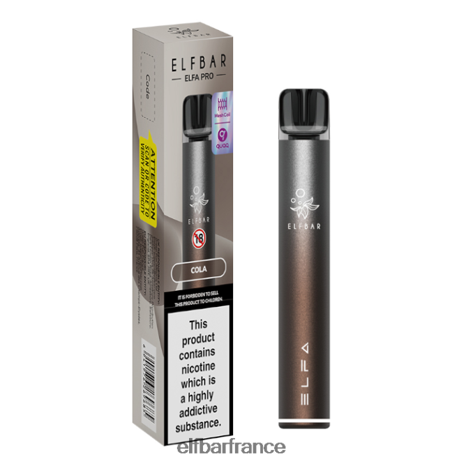 046VN471 kit pod elfbar elfa pro - rechargeable dosette préremplie twilight brown + cola