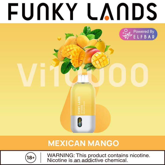 ELFBAR Funky Lands Vape jetable Vi10000 bouffées 2PRT162 pêche colada