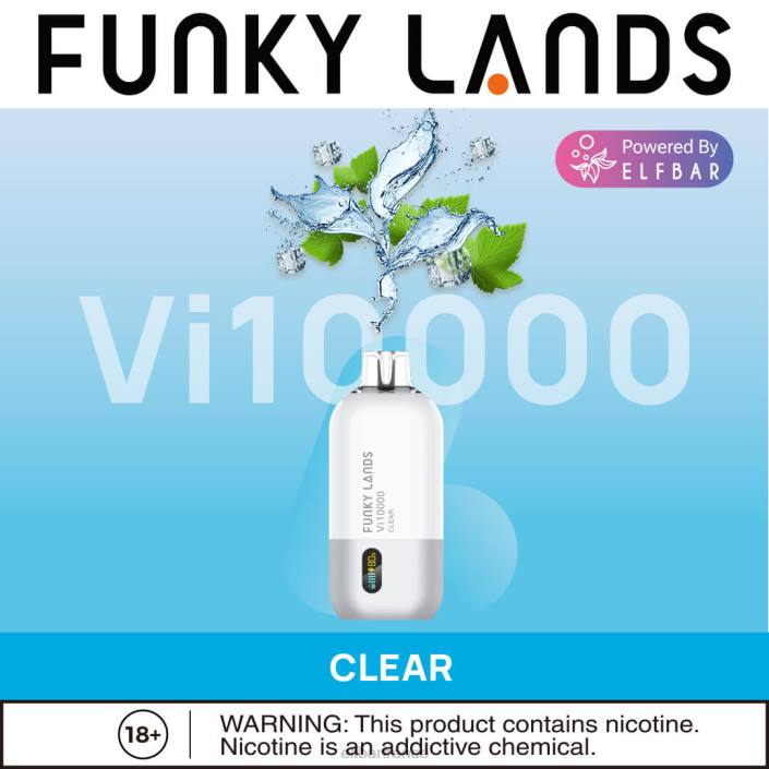 ELFBAR Funky Lands Vape jetable Vi10000 bouffées 2PRT165 glace duo de raisin et de canneberge