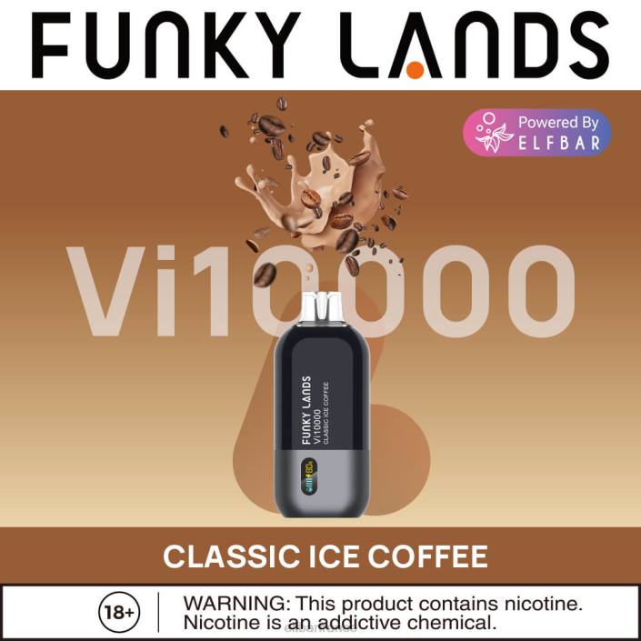 ELFBAR Funky Lands meilleure saveur vape jetable vi10000 série glacée 2PRT151 glace aux myrtilles